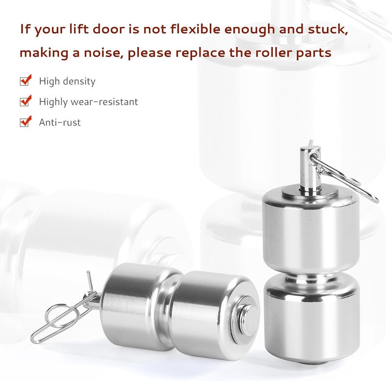 Creative.C 2Pcs Lift Cable Compatible with Gorilla Lift Trailer Gate Assist with EZ Spring Clips, with 4Pcs Aluminum Alloy Rollers Pins Washers, Fit for Open Utility Trailer Tailgate Ramp Lift Assist Kit - Image 3